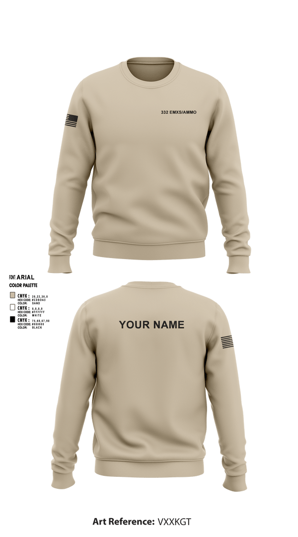 Crew Neck Sweatshirt, 332 EMXS/AMMO, Air Force, Teamtime, Team time, sublimation, custom sports apparel, team uniforms, spirit wear, spiritwear, sports uniforms, custom shirts, team store, custom team store, fundraiser sports, apparel fundraiser