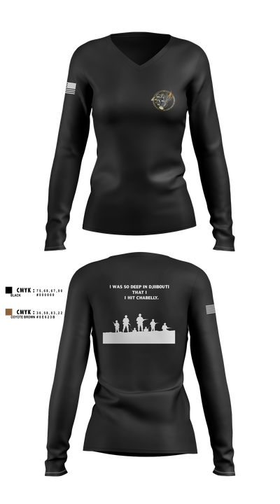 Eco 2/160th SOAR (Abn) 68833893 Women's Long Sleeve V-neck Shirt - 1