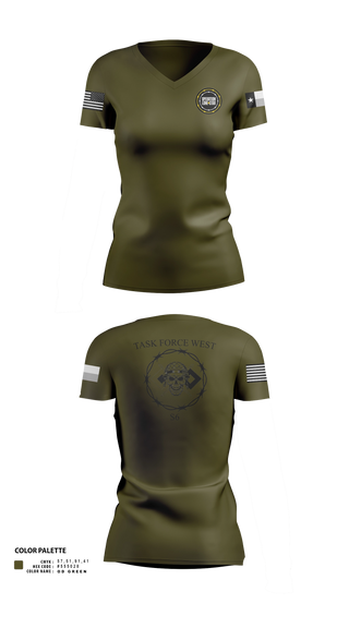 Women's Short Sleeve Vneck Shirt, , National Guard, Teamtime, Team time, sublimation, custom sports apparel, team uniforms, spirit wear, spiritwear, sports uniforms, custom shirts, team store, custom team store, fundraiser sports, apparel fundraiser