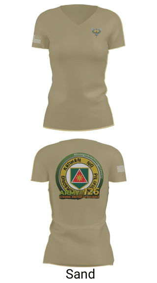 Women's Short Sleeve Vneck Shirt, 51st Combat Engineers, Army, Teamtime, Team time, sublimation, custom sports apparel, team uniforms, spirit wear, spiritwear, sports uniforms, custom shirts, team store, custom team store, fundraiser sports, apparel fundraiser