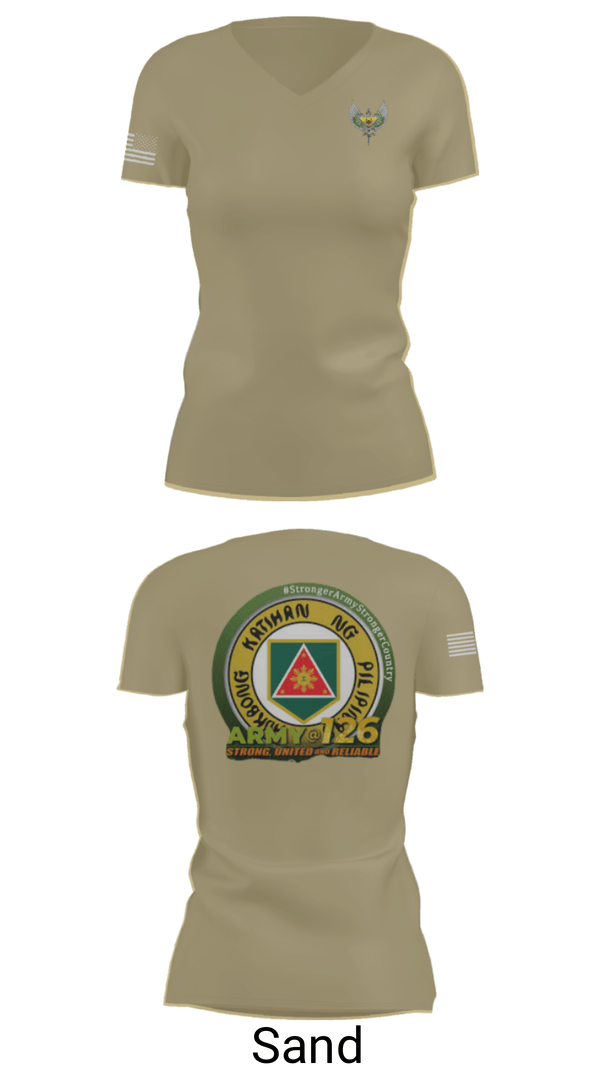 Women's Short Sleeve Vneck Shirt, 51st Combat Engineers, Army, Teamtime, Team time, sublimation, custom sports apparel, team uniforms, spirit wear, spiritwear, sports uniforms, custom shirts, team store, custom team store, fundraiser sports, apparel fundraiser