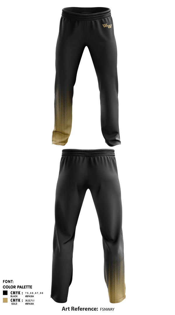 Sweatpants, Student of Western Wayne, , Teamtime, Team time, sublimation, custom sports apparel, team uniforms, spirit wear, spiritwear, sports uniforms, custom shirts, team store, custom team store, fundraiser sports, apparel fundraiser