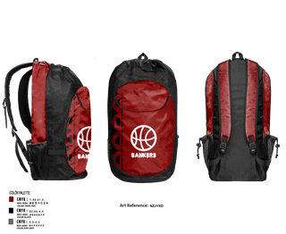 Gear Bag, Bankers, Men's Basketball, Teamtime, Team time, sublimation, custom sports apparel, team uniforms, spirit wear, spiritwear, sports uniforms, custom shirts, team store, custom team store, fundraiser sports, apparel fundraiser