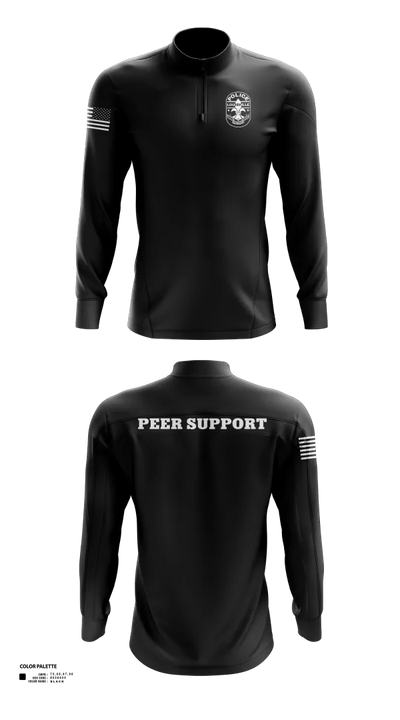 LMPD PEER SUPPORT 60613190 Quarter Zip Jacket - 50