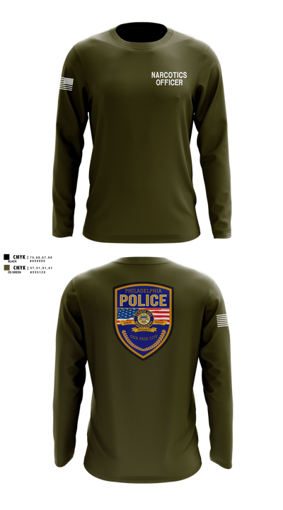 Philadelphia police narcotics 89057039 Long Sleeve Performance Shirt 101
