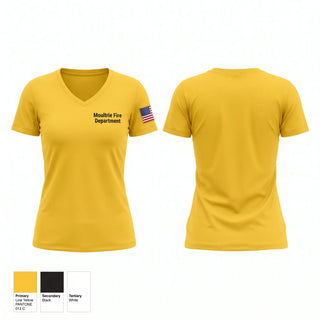 Womens Short Sleeve Vneck Shirt, Moultrie Fire Department, Fire Department, Teamtime, Team time, sublimation, custom sports apparel, team uniforms, spirit wear, spiritwear, sports uniforms, custom shirts, team store, custom team store, fundraiser sports, apparel fundraiser
