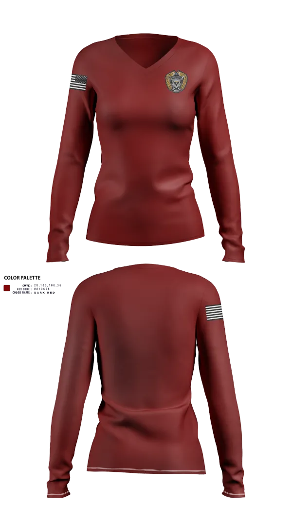Womens Long Sleeve Vneck Shirt, Dark side, , Teamtime, Team time, sublimation, custom sports apparel, team uniforms, spirit wear, spiritwear, sports uniforms, custom shirts, team store, custom team store, fundraiser sports, apparel fundraiser