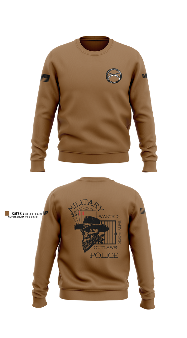 Crew Neck Sweatshirt, 3RD PLATOON OUTLAWS, Army, Teamtime, Team time, sublimation, custom sports apparel, team uniforms, spirit wear, spiritwear, sports uniforms, custom shirts, team store, custom team store, fundraiser sports, apparel fundraiser