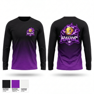 Long Sleeve Performance Shirt, Purple Havoc, Softball, Teamtime, Team time, sublimation, custom sports apparel, team uniforms, spirit wear, spiritwear, sports uniforms, custom shirts, team store, custom team store, fundraiser sports, apparel fundraiser