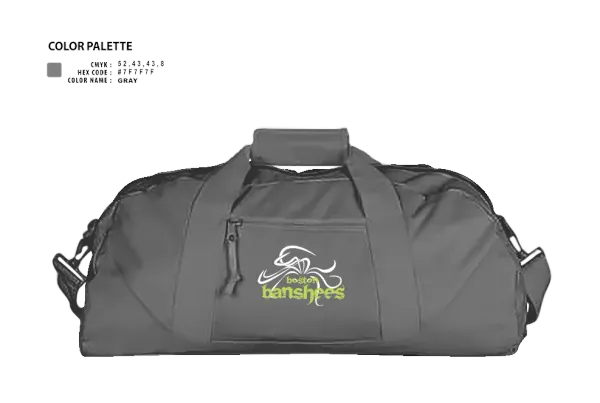 Duffle Bag, Boston Banshees, Football, Teamtime, Team time, sublimation, custom sports apparel, team uniforms, spirit wear, spiritwear, sports uniforms, custom shirts, team store, custom team store, fundraiser sports, apparel fundraiser
