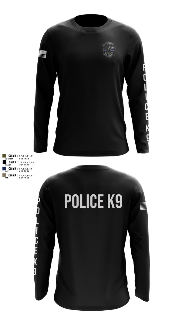 Long Sleeve Performance Shirt, Roy Cit Police K9, Police, Teamtime, Team time, sublimation, custom sports apparel, team uniforms, spirit wear, spiritwear, sports uniforms, custom shirts, team store, custom team store, fundraiser sports, apparel fundraiser