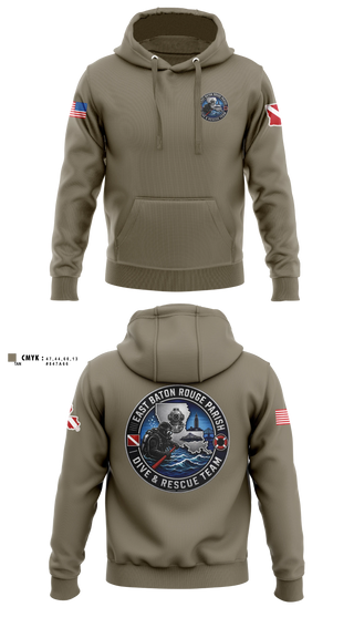 Hoodie, East Baton Rouge Parish Dive & Rescue Team, Fire Department, Teamtime, Team time, sublimation, custom sports apparel, team uniforms, spirit wear, spiritwear, sports uniforms, custom shirts, team store, custom team store, fundraiser sports, apparel fundraiser