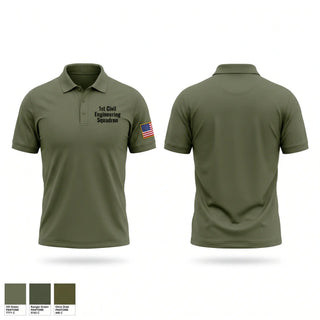 Short Sleeve Performance Polo, 1st Civil Engineering Squadron, Air Force, Teamtime, Team time, sublimation, custom sports apparel, team uniforms, spirit wear, spiritwear, sports uniforms, custom shirts, team store, custom team store, fundraiser sports, apparel fundraiser