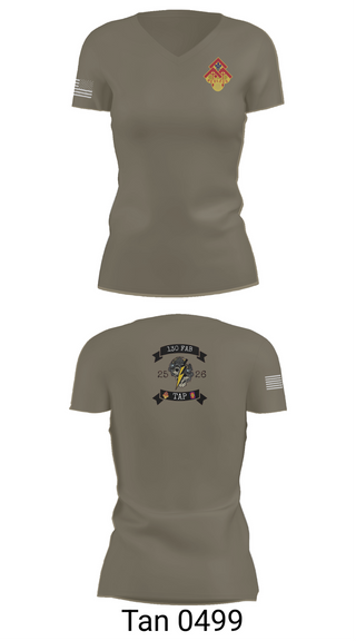 Womens Short Sleeve Vneck Shirt, 130th FAB Target Acquisition Platoon, , Teamtime, Team time, sublimation, custom sports apparel, team uniforms, spirit wear, spiritwear, sports uniforms, custom shirts, team store, custom team store, fundraiser sports, apparel fundraiser