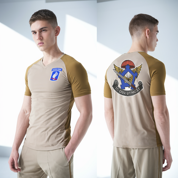 Old School Cotton Feel Shirt, HHC, Brigade Support Battalion 173D IBCT(A), , Teamtime, Team time, sublimation, custom sports apparel, team uniforms, spirit wear, spiritwear, sports uniforms, custom shirts, team store, custom team store, fundraiser sports, apparel fundraiser