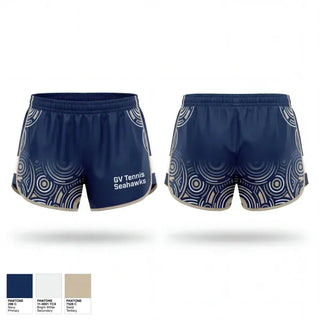 Womens Shorts, GV Tennis Seahawks, Tennis, Teamtime, Team time, sublimation, custom sports apparel, team uniforms, spirit wear, spiritwear, sports uniforms, custom shirts, team store, custom team store, fundraiser sports, apparel fundraiser