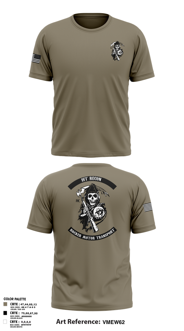 Old School Cotton Feel Shirt, 1st Recon, Marines, Teamtime, Team time, sublimation, custom sports apparel, team uniforms, spirit wear, spiritwear, sports uniforms, custom shirts, team store, custom team store, fundraiser sports, apparel fundraiser