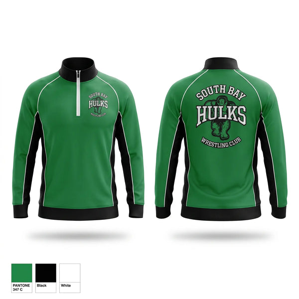 Quarter Zip Jacket, South bay Hulks, Wrestling, Teamtime, Team time, sublimation, custom sports apparel, team uniforms, spirit wear, spiritwear, sports uniforms, custom shirts, team store, custom team store, fundraiser sports, apparel fundraiser