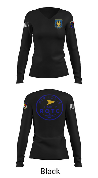 Womens Long Sleeve Vneck Shirt, 61st Eagle Squadron, Air Force, Teamtime, Team time, sublimation, custom sports apparel, team uniforms, spirit wear, spiritwear, sports uniforms, custom shirts, team store, custom team store, fundraiser sports, apparel fundraiser