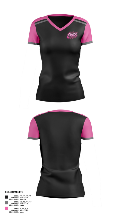 Chaos Women's Short Sleeve V-neck Shirt - 21