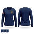 Clovis Police Department Women's Long Sleeve V-neck Shirt - 1