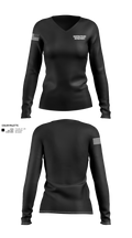 Clinton Police Department Women's Long Sleeve V-neck Shirt - 21