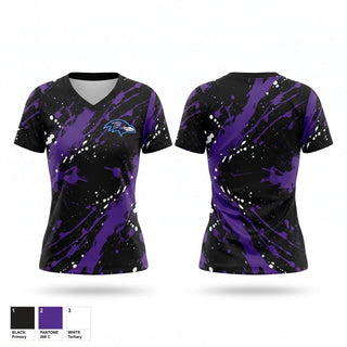 Womens Short Sleeve Vneck Shirt, Lady Ravens, Women's Soccer, Teamtime, Team time, sublimation, custom sports apparel, team uniforms, spirit wear, spiritwear, sports uniforms, custom shirts, team store, custom team store, fundraiser sports, apparel fundraiser