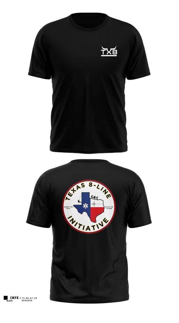 Texas 8-Line Initiative 18871454 Old School Cotton Feel Shirt - 5