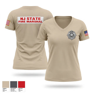 Womens Short Sleeve Vneck Shirt, New Jersey Division of Fire Safety, Fire Department, Teamtime, Team time, sublimation, custom sports apparel, team uniforms, spirit wear, spiritwear, sports uniforms, custom shirts, team store, custom team store, fundraiser sports, apparel fundraiser