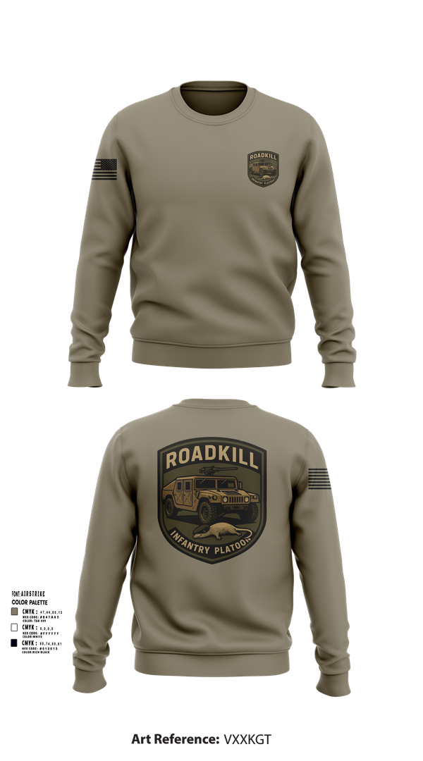 Crew Neck Sweatshirt, ROADKILL, , Teamtime, Team time, sublimation, custom sports apparel, team uniforms, spirit wear, spiritwear, sports uniforms, custom shirts, team store, custom team store, fundraiser sports, apparel fundraiser