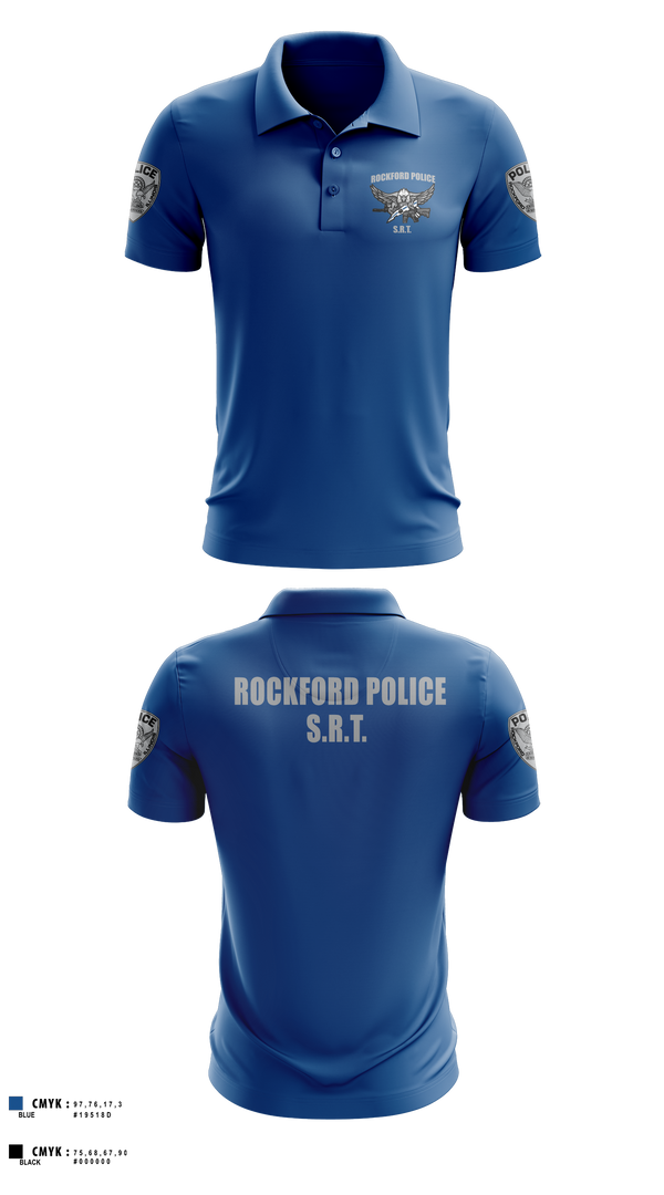 Short Sleeve Performance Polo, Rockford Police S.R.T., Police, Teamtime, Team time, sublimation, custom sports apparel, team uniforms, spirit wear, spiritwear, sports uniforms, custom shirts, team store, custom team store, fundraiser sports, apparel fundraiser