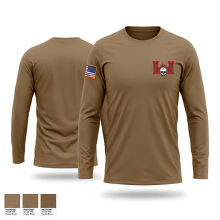 Long Sleeve Performance Shirt, Forward support company 107 engineer battalion, National Guard, Teamtime, Team time, sublimation, custom sports apparel, team uniforms, spirit wear, spiritwear, sports uniforms, custom shirts, team store, custom team store, fundraiser sports, apparel fundraiser