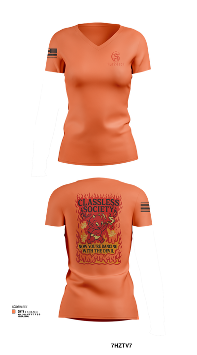 Classless Society 41814641 Women's Short Sleeve V-neck Shirt - 103