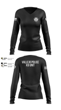Vallejo PD K9 Unit 19509395 Women's Long Sleeve V-neck Shirt - 100