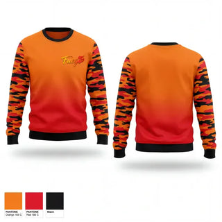 Crew Neck Sweatshirt, Fuego, Softball, Teamtime, Team time, sublimation, custom sports apparel, team uniforms, spirit wear, spiritwear, sports uniforms, custom shirts, team store, custom team store, fundraiser sports, apparel fundraiser