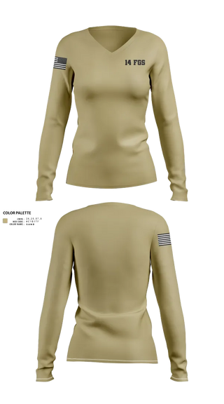 Womens Long Sleeve Vneck Shirt, 14 FGS, , Teamtime, Team time, sublimation, custom sports apparel, team uniforms, spirit wear, spiritwear, sports uniforms, custom shirts, team store, custom team store, fundraiser sports, apparel fundraiser