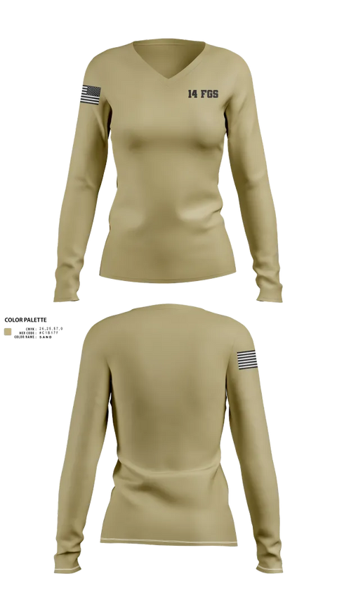 Womens Long Sleeve Vneck Shirt, 14 FGS, , Teamtime, Team time, sublimation, custom sports apparel, team uniforms, spirit wear, spiritwear, sports uniforms, custom shirts, team store, custom team store, fundraiser sports, apparel fundraiser