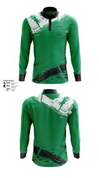 Quarter Zip Jacket, Shamrocks, Women's Basketball, Teamtime, Team time, sublimation, custom sports apparel, team uniforms, spirit wear, spiritwear, sports uniforms, custom shirts, team store, custom team store, fundraiser sports, apparel fundraiser