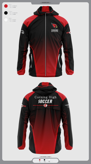 Windbreaker, Corning Boys Soccer, Men's Soccer, Teamtime, Team time, sublimation, custom sports apparel, team uniforms, spirit wear, spiritwear, sports uniforms, custom shirts, team store, custom team store, fundraiser sports, apparel fundraiser