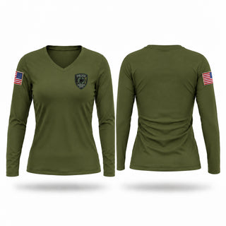 Womens Long Sleeve Vneck Shirt, Union City Police, Police, Teamtime, Team time, sublimation, custom sports apparel, team uniforms, spirit wear, spiritwear, sports uniforms, custom shirts, team store, custom team store, fundraiser sports, apparel fundraiser