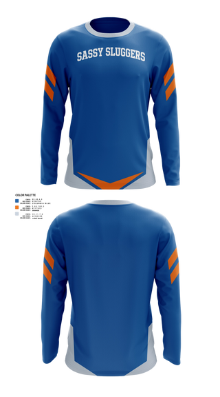 Long Sleeve Performance Shirt, Sassy sluggers, Softball, Teamtime, Team time, sublimation, custom sports apparel, team uniforms, spirit wear, spiritwear, sports uniforms, custom shirts, team store, custom team store, fundraiser sports, apparel fundraiser