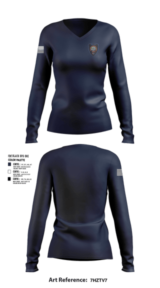 Womens Long Sleeve Vneck Shirt, Gorham Police Department, Police, Teamtime, Team time, sublimation, custom sports apparel, team uniforms, spirit wear, spiritwear, sports uniforms, custom shirts, team store, custom team store, fundraiser sports, apparel fundraiser