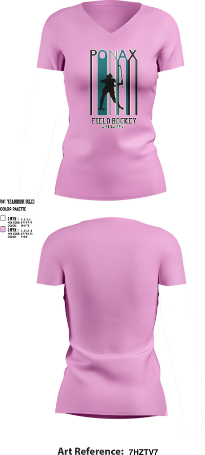 Massaponax Field Hockey 71618187 Women's Short Sleeve V-neck Shirt - 5