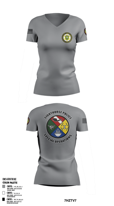 Muscogee Nation Special Operations 96454937 Women's Short Sleeve V-neck Shirt - 2 (1)