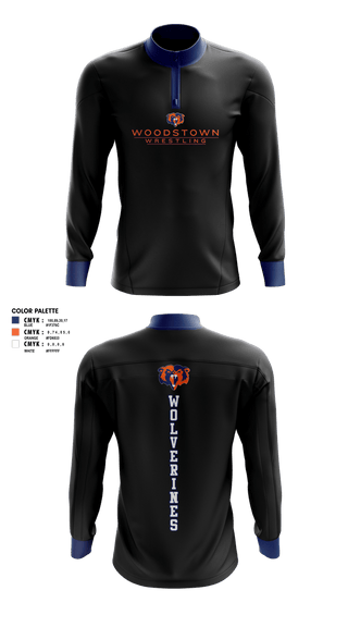 Quarter Zip Jacket, Woodstown Wrestling, Wrestling, Teamtime, Team time, sublimation, custom sports apparel, team uniforms, spirit wear, spiritwear, sports uniforms, custom shirts, team store, custom team store, fundraiser sports, apparel fundraiser