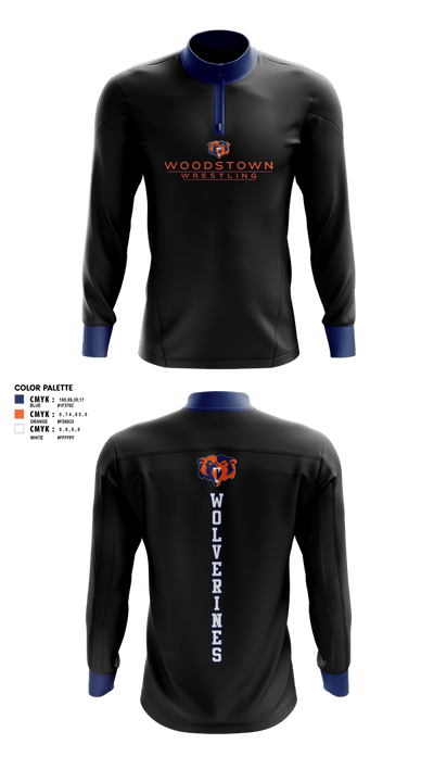 Woodstown Wrestling 19595478 Quarter Zip Jacket - 1