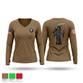 2/2CR Ghost Troop 1st Platoon Women's Long Sleeve V-neck Shirt - 1