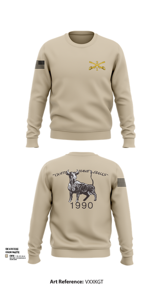 Crew Neck Sweatshirt, 2nd Armored Cavalry Regiment, , Teamtime, Team time, sublimation, custom sports apparel, team uniforms, spirit wear, spiritwear, sports uniforms, custom shirts, team store, custom team store, fundraiser sports, apparel fundraiser