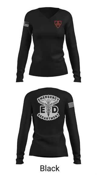 Womens Long Sleeve Vneck Shirt, Albany Memorial Hospital, , Teamtime, Team time, sublimation, custom sports apparel, team uniforms, spirit wear, spiritwear, sports uniforms, custom shirts, team store, custom team store, fundraiser sports, apparel fundraiser