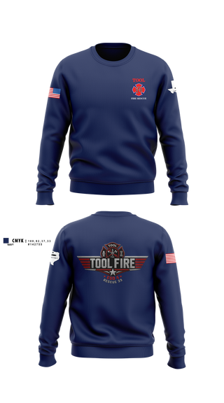 Crew Neck Sweatshirt, Tool Fire Rescue, Fire Department, Teamtime, Team time, sublimation, custom sports apparel, team uniforms, spirit wear, spiritwear, sports uniforms, custom shirts, team store, custom team store, fundraiser sports, apparel fundraiser